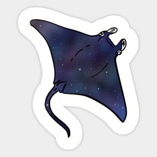 Space manta ray Sticker